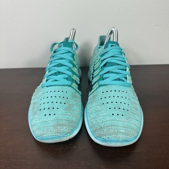 Nike Free RN Flyknit Womens Size 6 Running Hyper Turquoise Blue Shoes 831070-307 - Picture 2 of 6